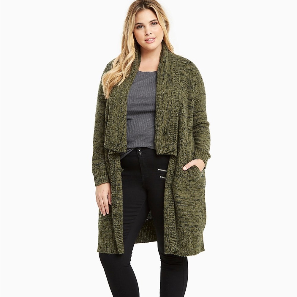 ✨🎉HP🎉✨Marled Knit Open-Front Duster Cardigan